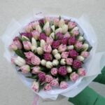 Mix tulipanów biało-różowych