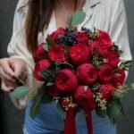 Свадебный букет из розы Red Piano