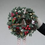 wianek na dzwi medium, christmas wreath, wianek bożonarodzeniowy