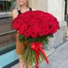 101 czerwona róża z dostawą na Walentynki