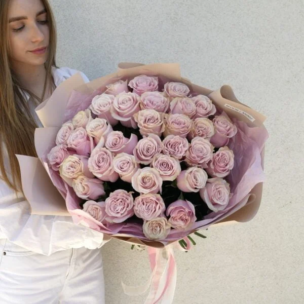 bukiet różowych Róż Pink Mondial