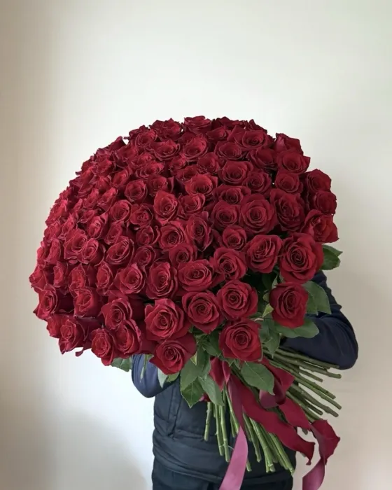 czerwona roza 80cm 101