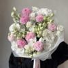 Bukiet trio [Dahlia, Lisianthus, Delphinium]