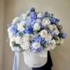 Box kwiatowy Baby blue tlo