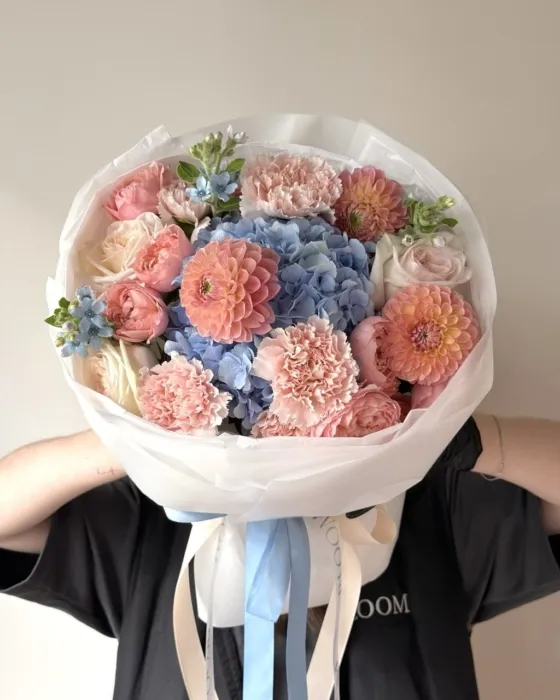 Bukiet Powder Blue Peach s