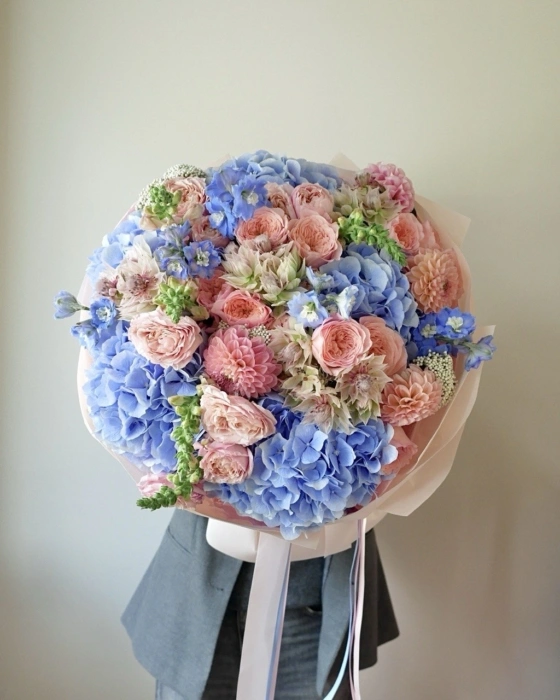 Peach blue large