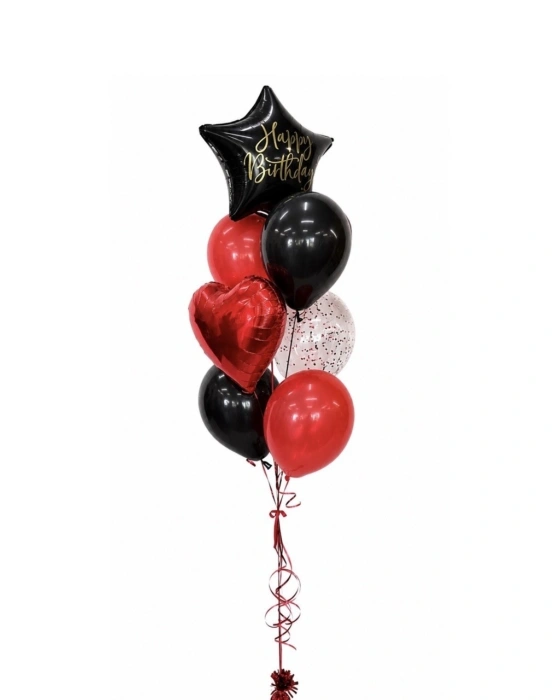 Set balonów urodzinowy 7 red