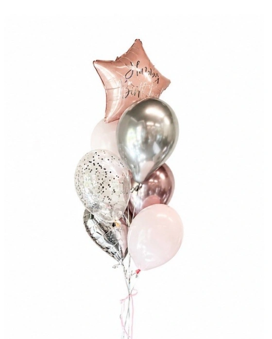 Set balonow urodzinowy pink