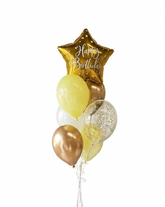 Set balonow urodzinowy yellow