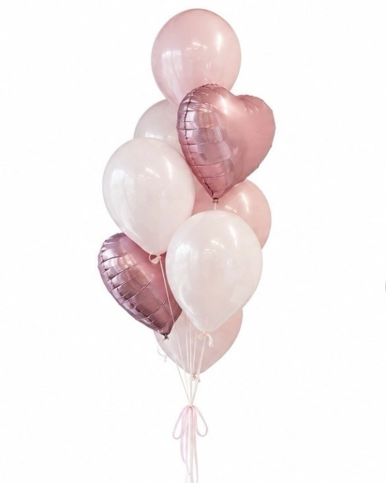 Set balonów z akcentem 7 pink