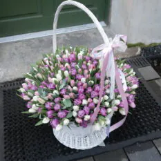 kosz tulipanów z dostawą w warszawie