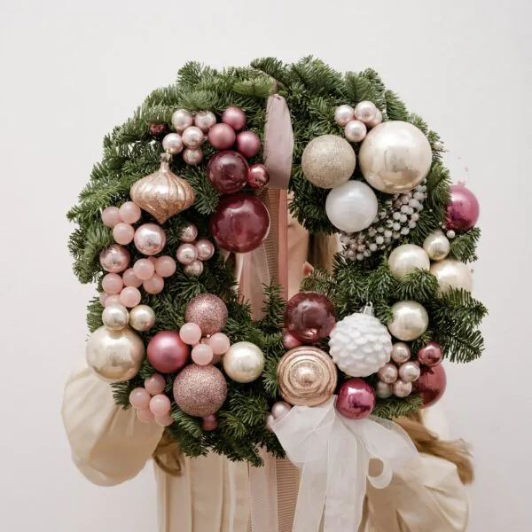 wianek na dzwi medium, christmas wreath, wianek bożonarodzeniowy