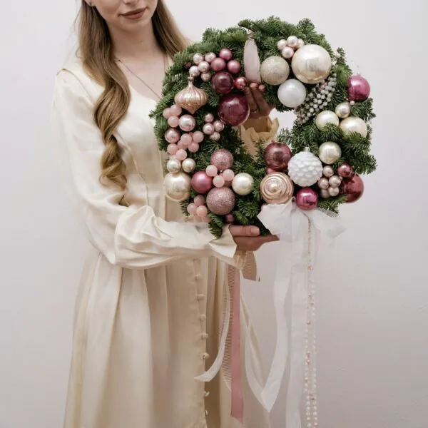 wianek na dzwi medium, christmas wreath, wianek bożonarodzeniowy